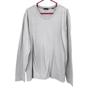 Saks Fifth Avenue‎ Sz XL Long Sleeve Shirt Top Tee 100% Pima Cotton Made in Peru